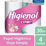 Papel Higiénico Higienol Export, Hoja Simple, 4 Unid X 30 Mts C/u #1