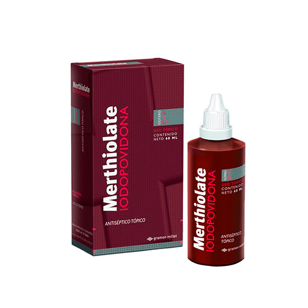 Merthiolate Iodopovidona Solución Tópica x 60 ml
