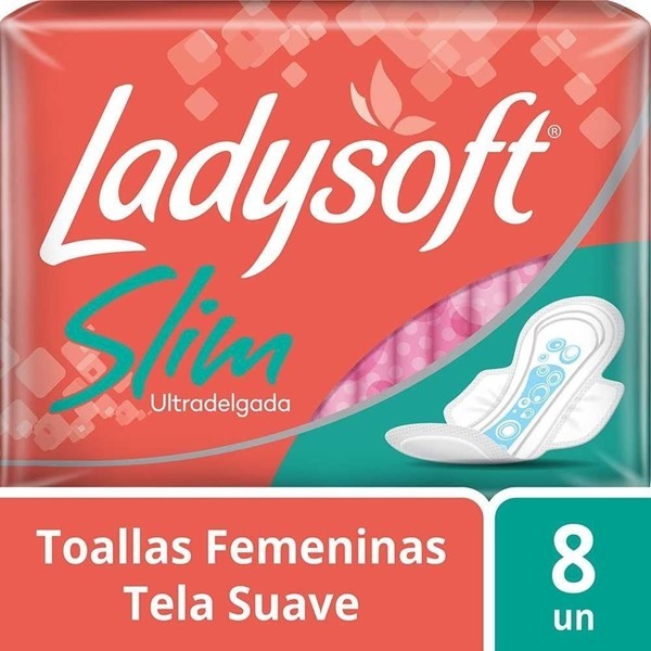 Ladysoft Toallas Femeninas Slim Suave Con Alas 8 Unidades Unico #1