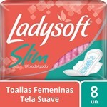 Ladysoft Toallas Femeninas Slim Suave Con Alas 8 Unidades Unico #1