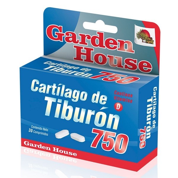 Garden House Cartílago de Tiburón 750 mg Por 30 comprimidos alt