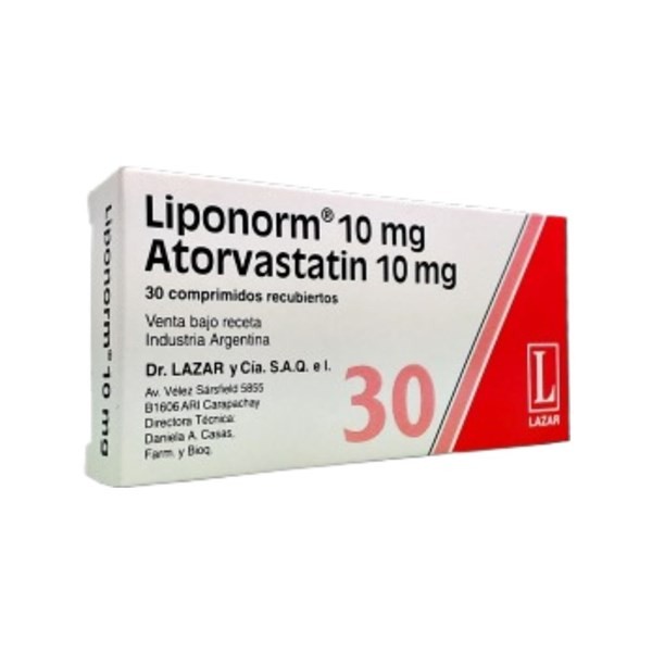Lazar Liponorm Atorvastatín 10 Mg x 30 Comp Recubiertos #1