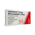 Lazar Liponorm Atorvastatín 10 Mg x 30 Comp Recubiertos #1