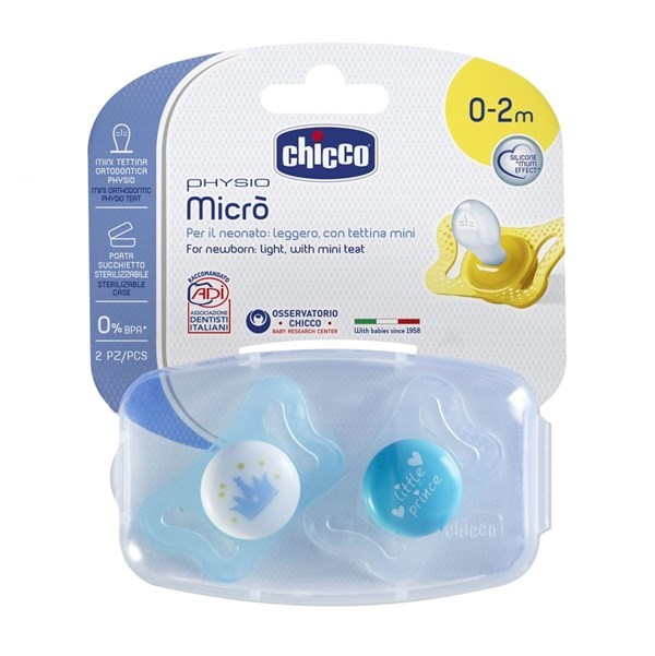 Chicco Chupete Recien Nacido Physio Micro Boy 2 un (0-2 Meses) #1