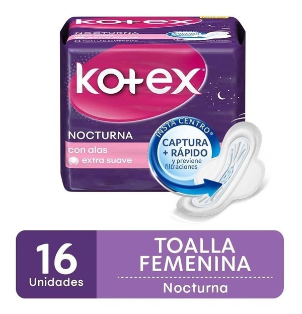 Kotex Toalla Femenina Nocturna (16 Unidades) #1