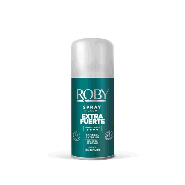 Fijador Extra Fuerte New Roby en Spray 180 cc. #1