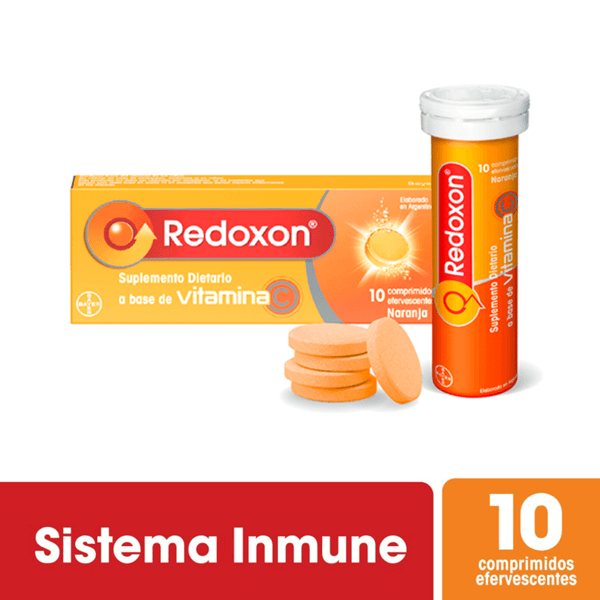 Redoxon Suplemento Dietario Efervescente 1 gr x 10 comprimidos (Naranja)