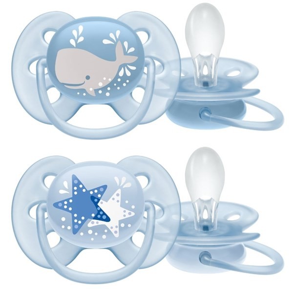 Chupetes Avent Azul Ultra Soft 6 - 18 meses x 2 un #1