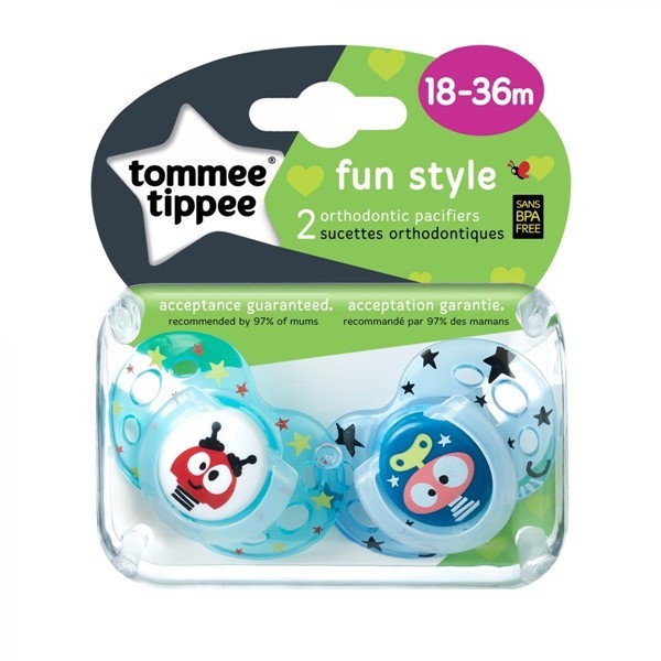 Tommee Tippee Chupete 1836 -meses Tt Fun Style 2Pk Nene