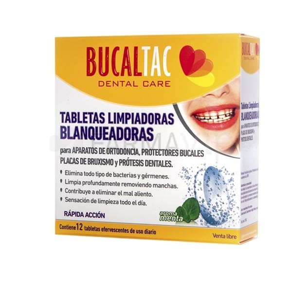 Bucal Tac Tabletas Limpiadoras Efervescentes (12 Unidaes) alt