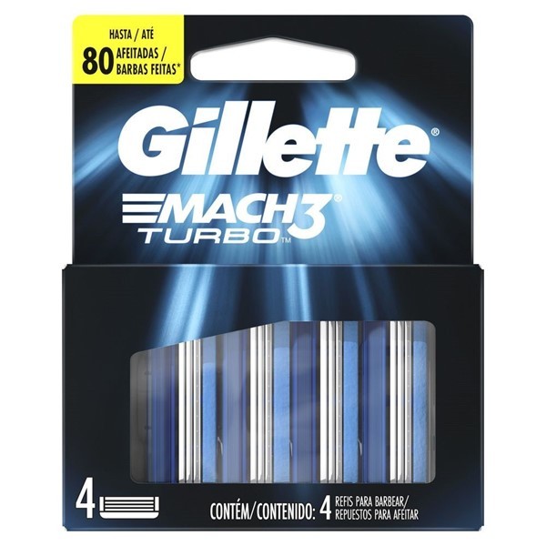 Gillette Cartuchos Para Afeitar 3 mach Turbo (4 Unidades) alt