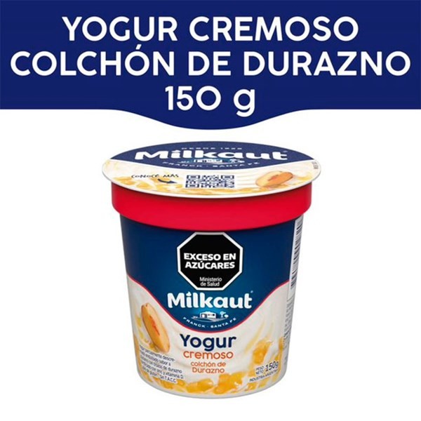 Yog. Milkaut C/Trozos Durazno 120 g #1