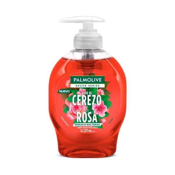 Palmolive Jabón Líquido Para Manos Decor Series Cerezo Y Rosa 221 ml alt
