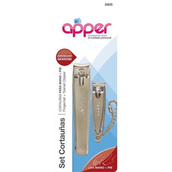 Apper Set Cortauñas Grande Y Chico