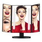 Beauty24 Espejo Triptico Para Maquillaje Con Luz Led Y Aumento #1
