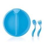 Kit Plato Térmico Y Juego De Cubiertos Babelito Con Base Autoadherente #1