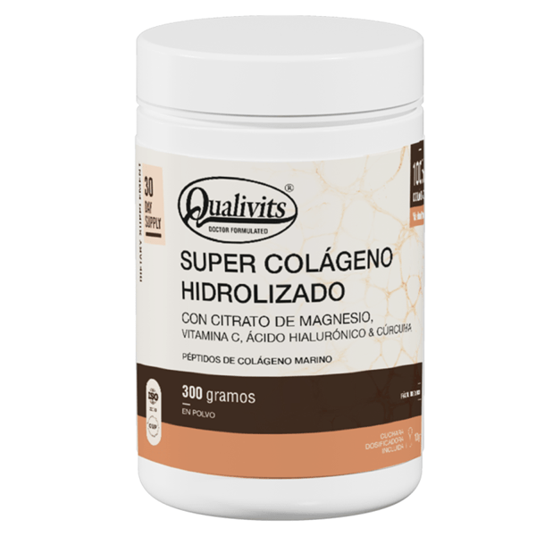QUALIVITS Super Colágeno Hidrolizado con Magnesio | 300 gramos