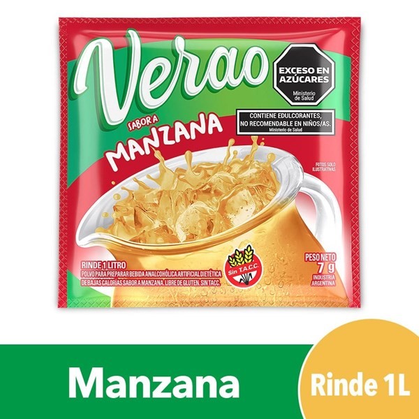 Clight Jugo En Polvo Verao Manzana 7 G.