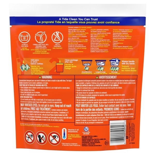 Tide Jabón En Cápsulas Pods Sport 3 En 1 (16 Lavados) alt