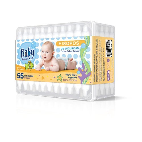 Algabo Baby Hisopos (55 Unidades)