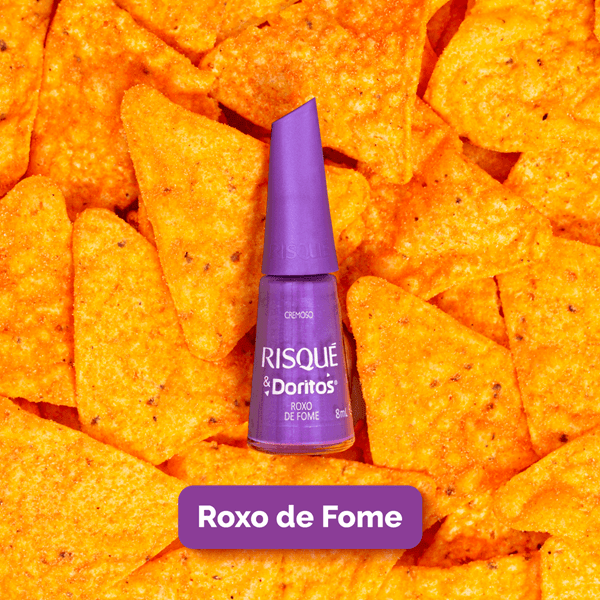 Risque Esmalte de Uñas Hipoalergénico Doritos Color Roxo de Fome Cremoso alt