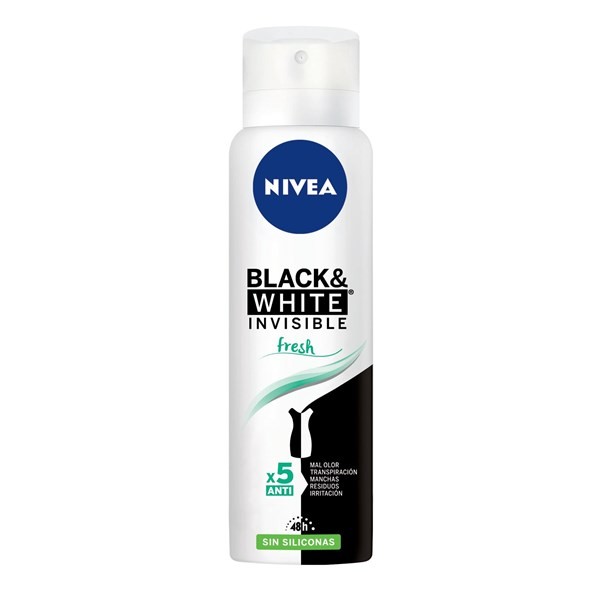 Desodorante Antitranspirante Femenino Nivea Black & White Fresh Sin Siliconas 150 ml. alt