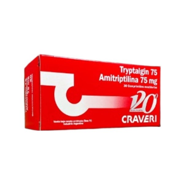 Craveri Tryptalgin Amitriptilina 75 Mg x 30 Comp Recubiertos #1
