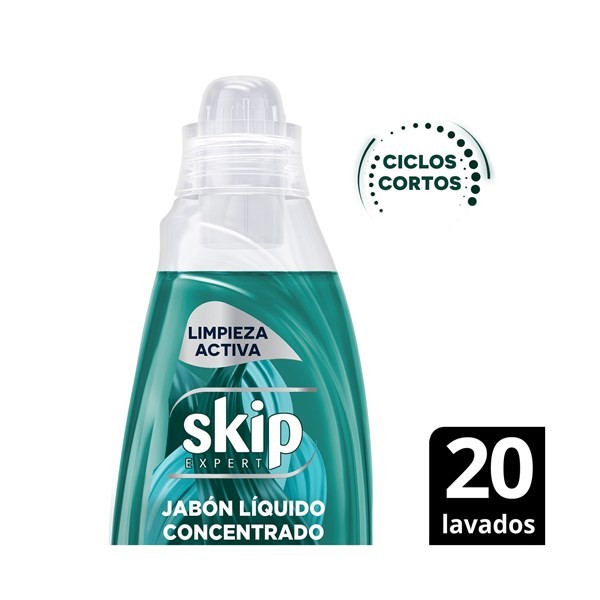 Jabón Líquido Concentrado Skip Limpieza Activa en Botella 800 ml #1