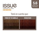 Issue Kit Tintura en Crema Keratin Color 5.6 Castaño Claro Caoba Rojizo #6