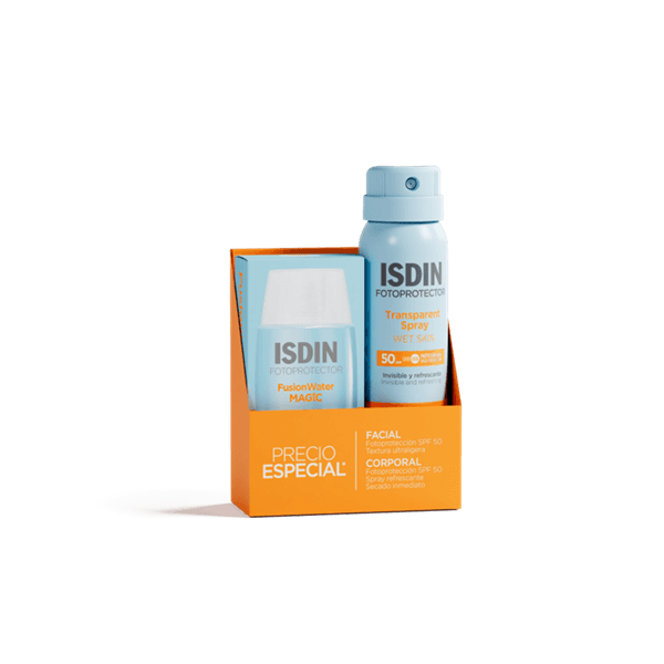 Isdin Pack Fusion Water Magic 50Ml + Isdin Transparent Spray Wet Skin 100 ml #1