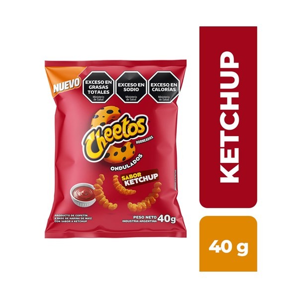 Palitos de Maíz Ondulados Cheetos Sabor Ketchup 40 Grs #1