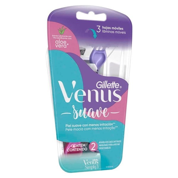 Gillette Venus Suave Afeitadoras Desechables, 2 Uds alt