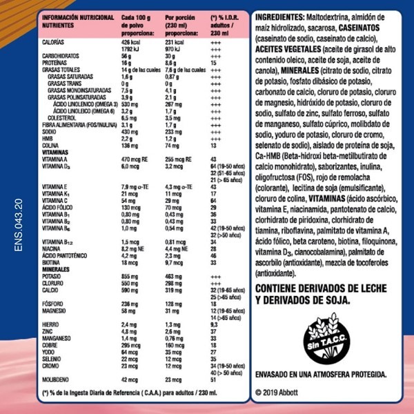 Ensure Suplemento Nutricional Advance Frutilla Lata 400 gr alt