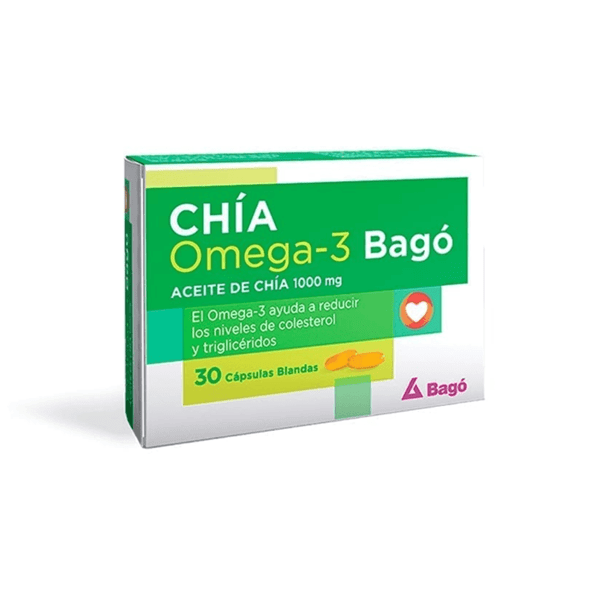 Bago Suplemento Dietario Chia 3 omega- (60 Cápsulas Blandas)