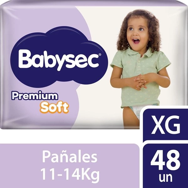 Babysec Pañales Premium Soft Xg x 48 Unidades