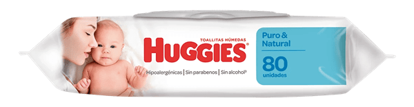 Huggies Toallas Húmedas Puro Y Natural x 80 Unidades alt