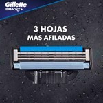 Gillette Repuestos de Afeitar Extra Lubricante 3 mach 2U #4 Gillette Repuestos de Afeitar Extra Lubricante 3 mach 2U #4