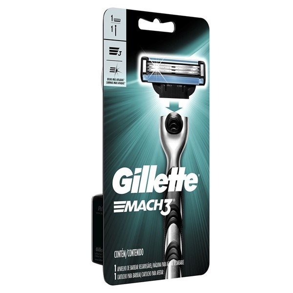 Gillette Máquina de Afeitar 3 mach Recargable x 1 Unidad alt