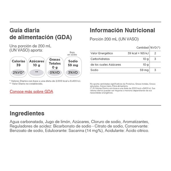 Gaseosa Crush Sin Azúcares Lima-Limón 2,25 Lt alt