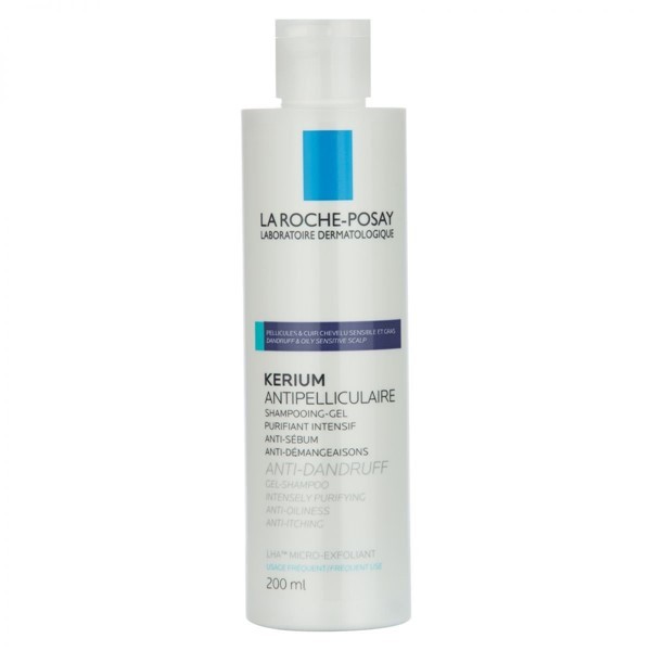 La Roche Posay Kerium caspa grasa shampoo gel anticaspa microexfoliante 200 ml #1