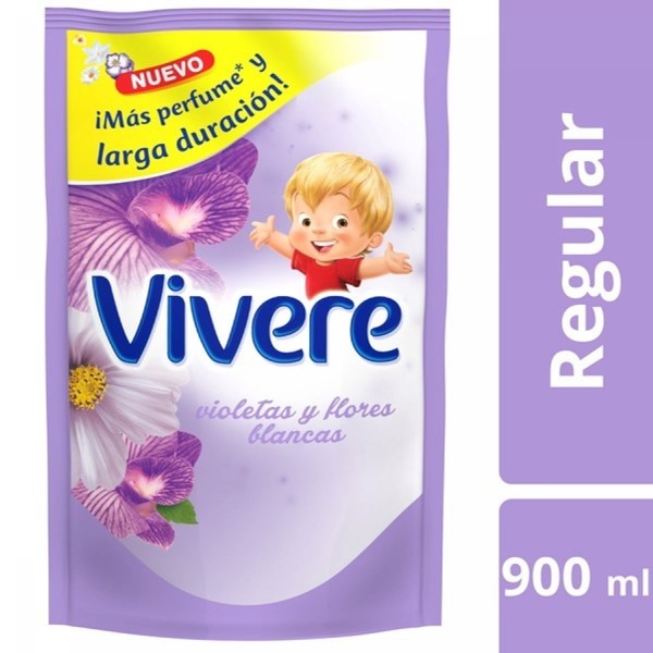 Vivere Suavizante Para Ropa Violetas Y Flores Blancas 900 Ml #1