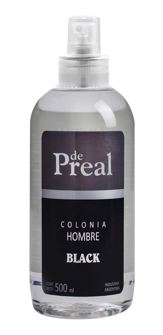 De Preal Colonia Black (Hombre) x 500 ML (Con Vaporizador)