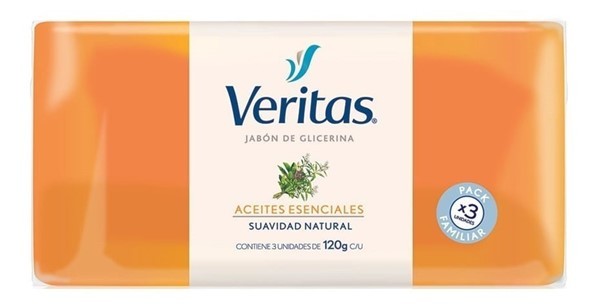 Veritas Jabon Glicerina Aceites Esenciales 3 Unidades Por 120 grs #1
