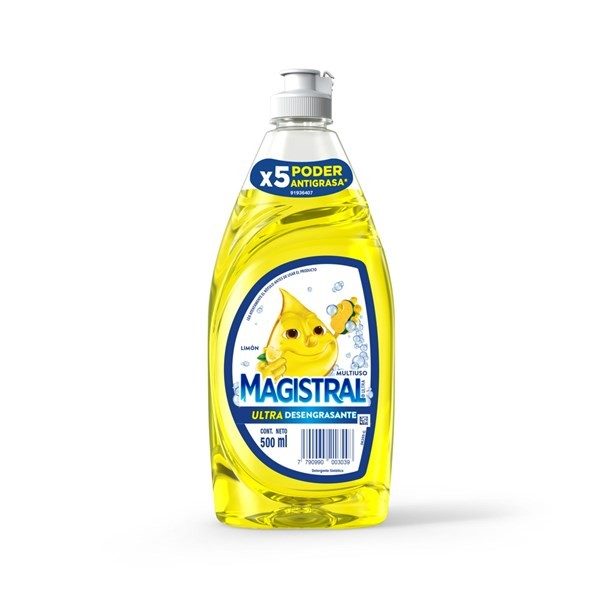 Detergente Magistral Ultra Limón en Botella 500 cc. #1