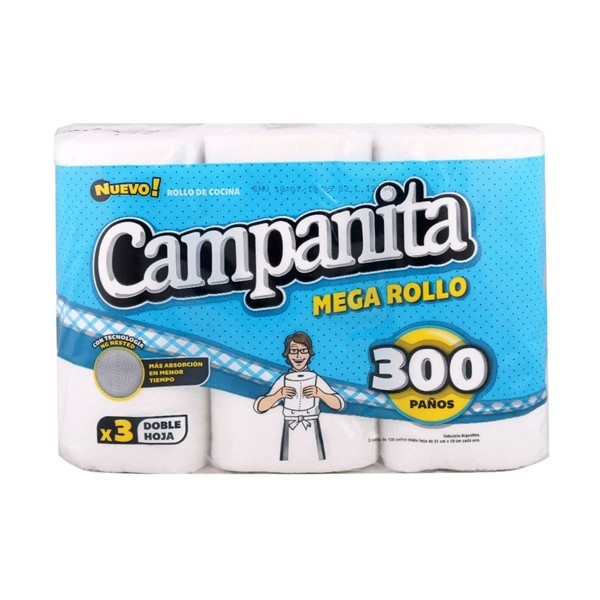 Rollo De Cocina Campanita 100 Paños