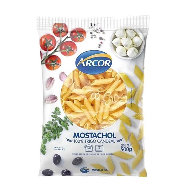 Fideos Arcor Mostachol 500 g #1