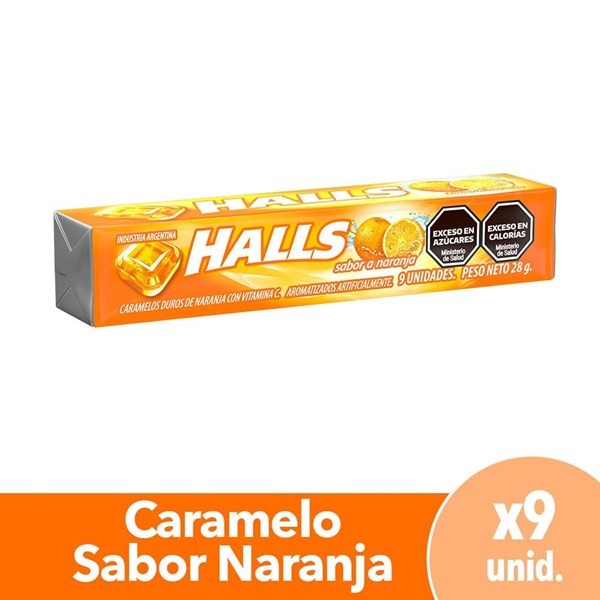 Caramelos Halls Vita C Naranja 27 g