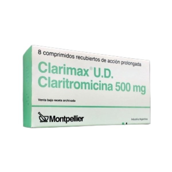Montpellier Clarimax Ud 500 Mg Claritromicina x 8 Comp. Recubiertos #1