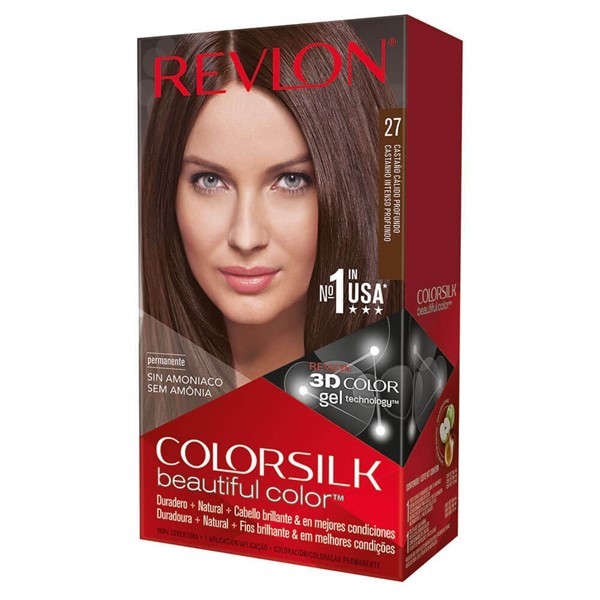 Colorsilk Kit Coloracion 27 Castaño Calido Profundo #1