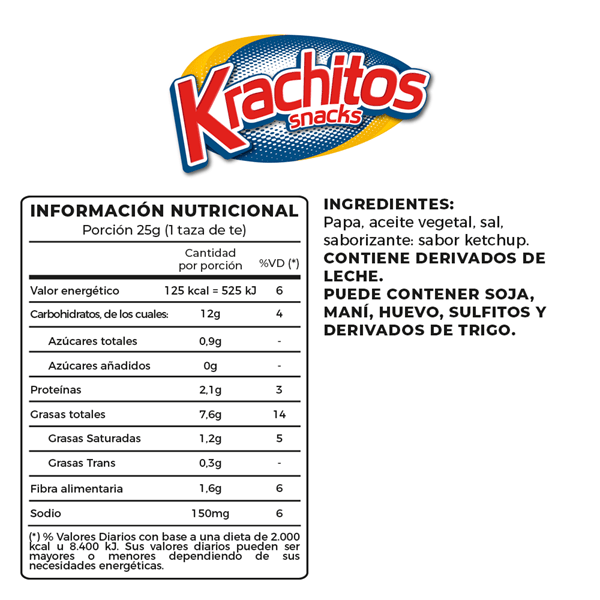 Papas Fritas Krachitos Sabor Ketchup 55 g alt